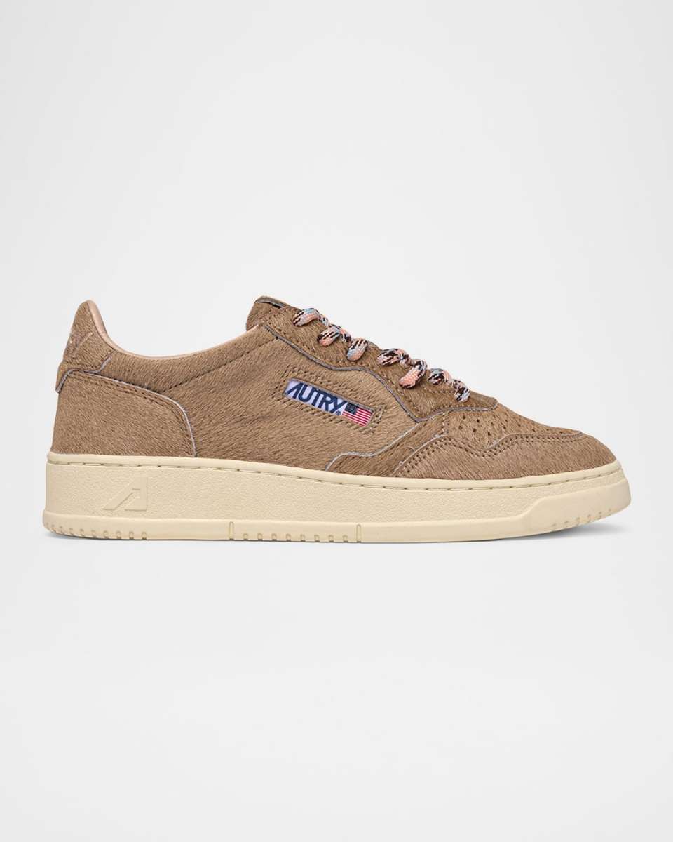 Medalist Low-Top Calf Hair Sneakers